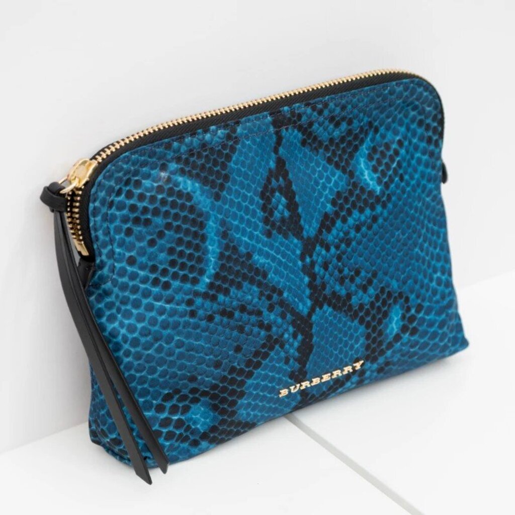 Burberry Nylon Snakeskin Clutch