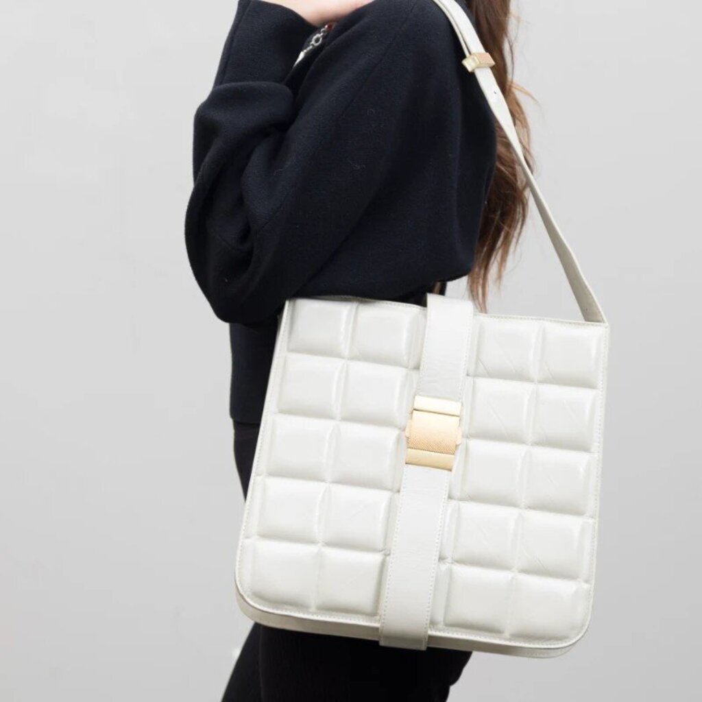 Bottega Veneta Marie Padded Leather Cream Handbag