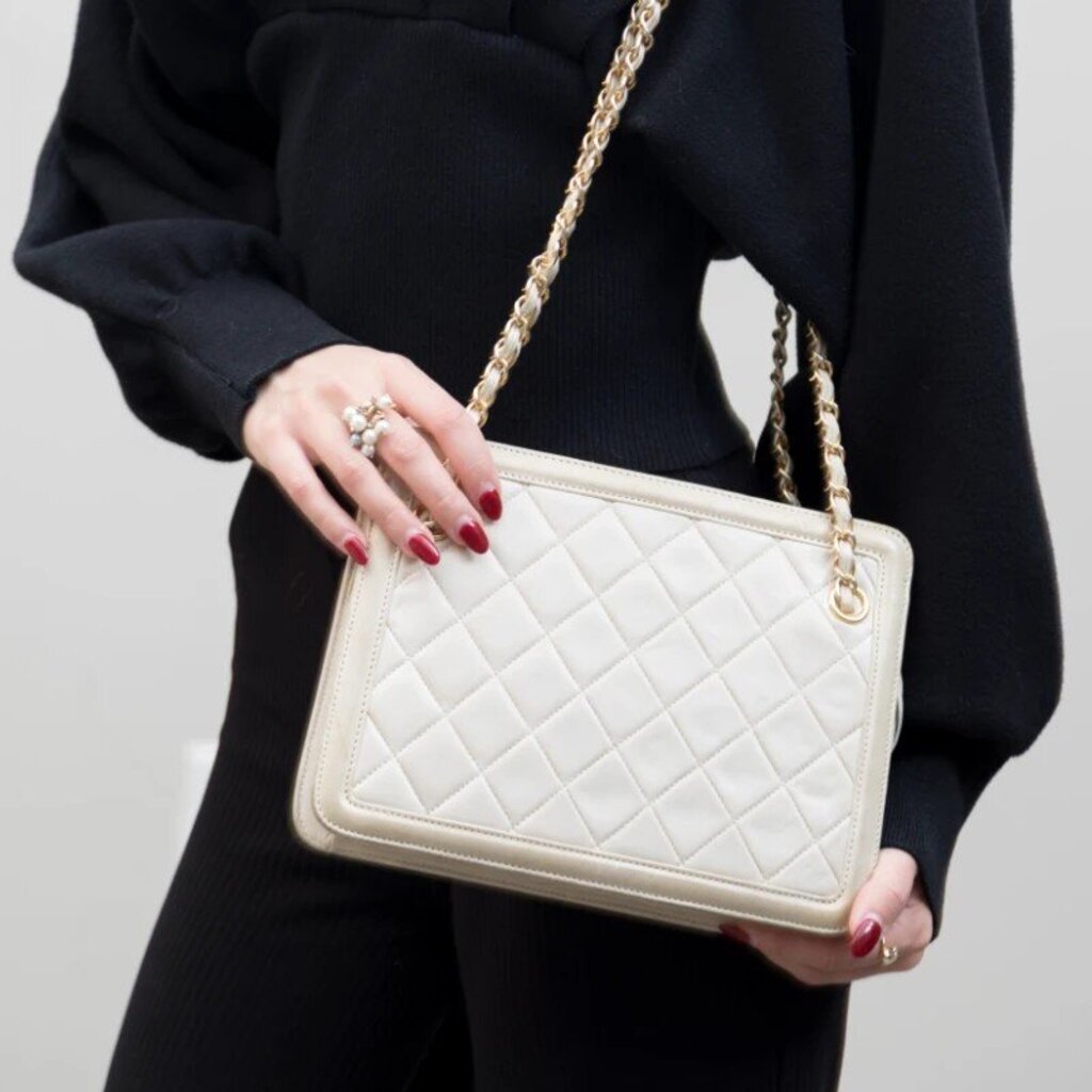 Chanel Vintage Lambskin Crossbody Bag