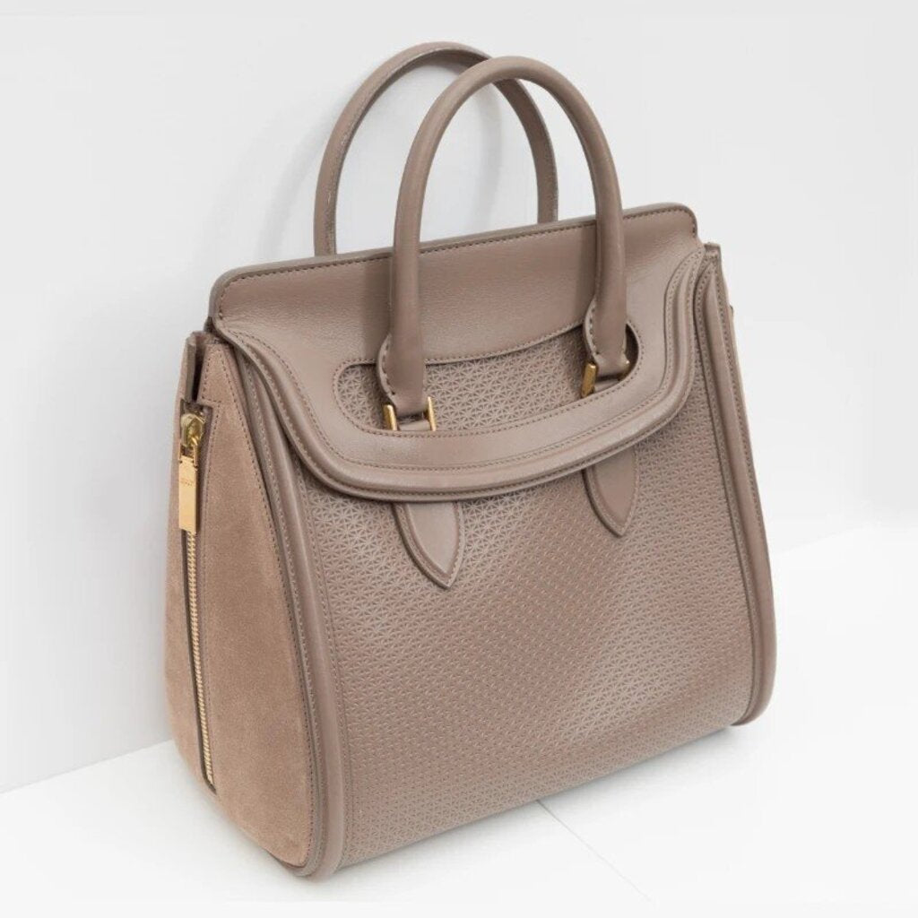 Alexander McQueen Taupe Heroine Handbag