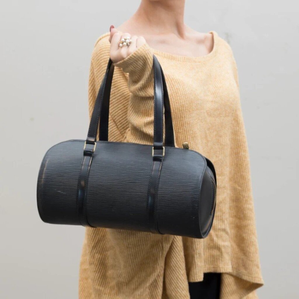 Louis Vuitton Soufflot Epi Leather Handbag W/ Pouch