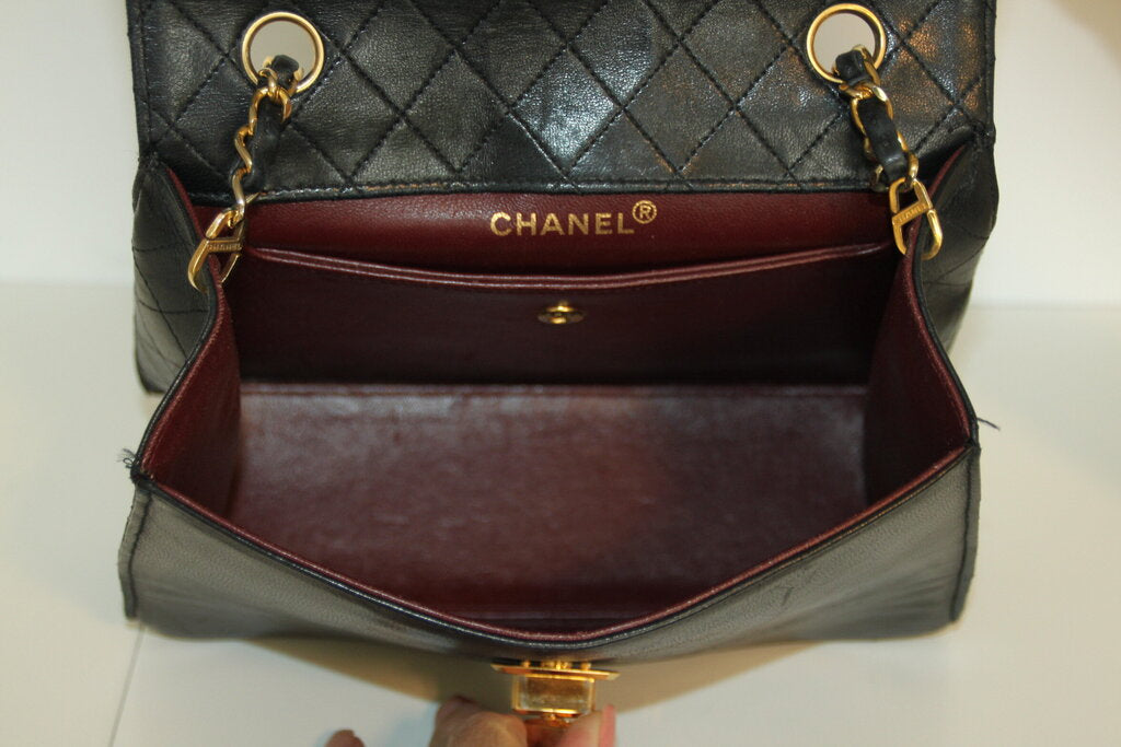 Chanel Flap Handbag W/ Mademoiselle Turnlock