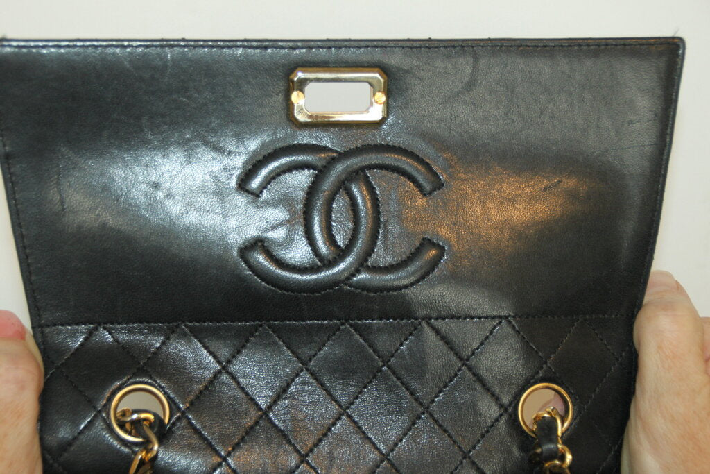 Chanel Flap Handbag W/ Mademoiselle Turnlock