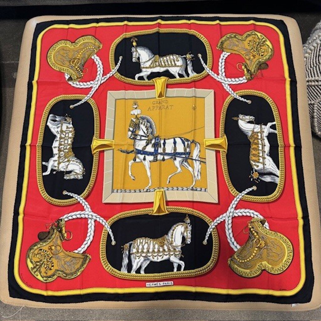 Hermes Grand Apparat Vintage Silk Scarf- 90cm