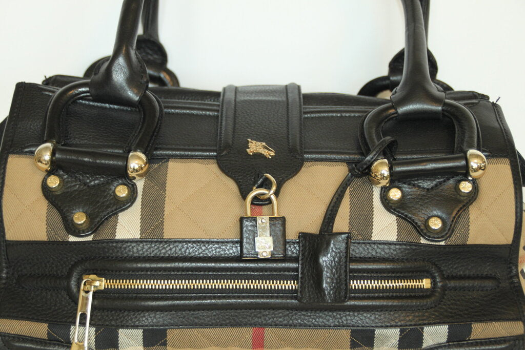 Burberry Manor House Check Quilted Shoulder Bag