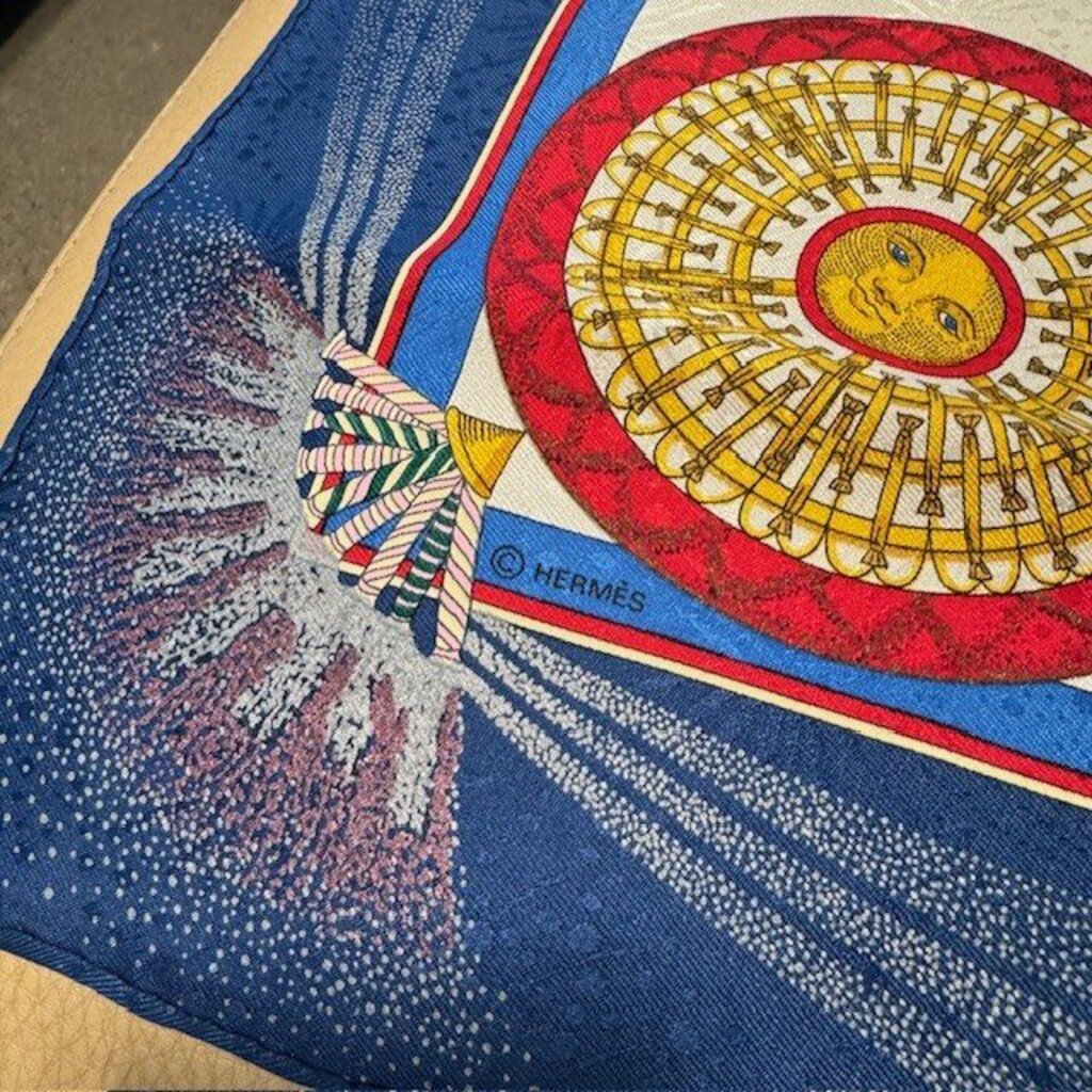 Hermes Feux D'artifice Vintage Silk Scarf- 90cm