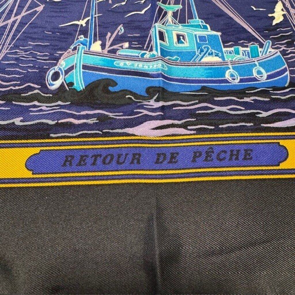 Hermes Retour De Peche Vintage Silk Scarf- 90cm