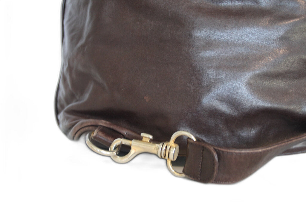 Chanel Brown Lambskin CC Drawstring Backpack