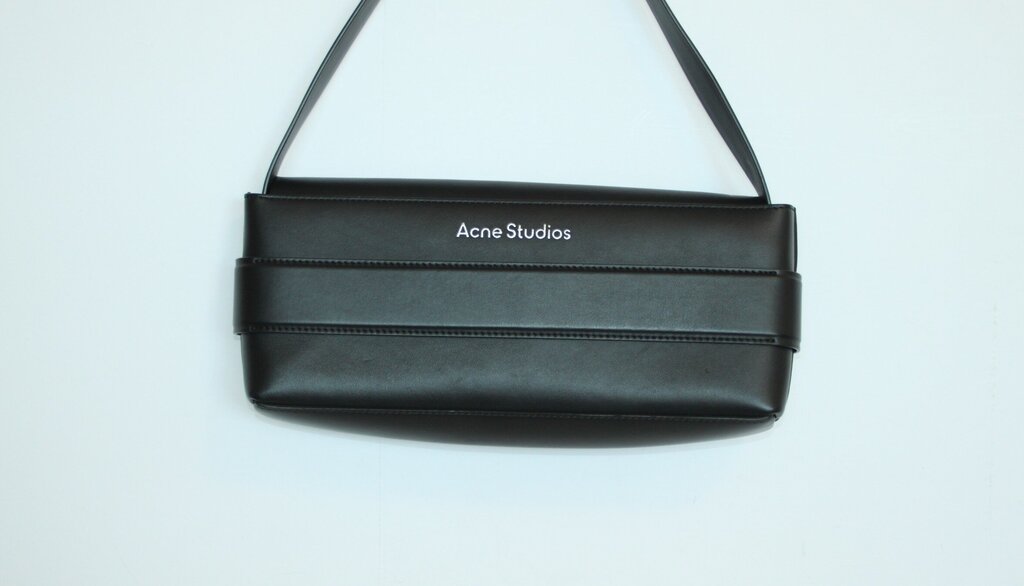 Acne Studios Black Leather Musubi Knot Handbag