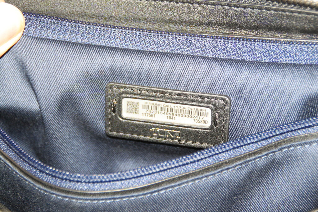 Tumi Black Leather Maren Morgan Sleek Backpack