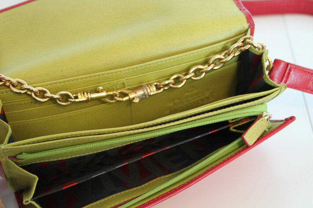 Vivienne Westwood Trifold Red Patent Leather Wallet