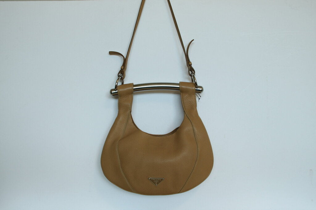 Prada Vitello Daino Metal Bart Top Handle Bag