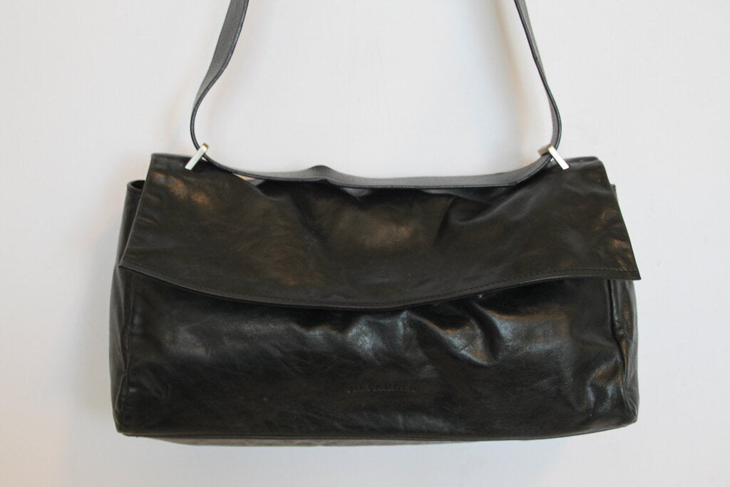 Jil Sander Black Leather Shoulder Bag