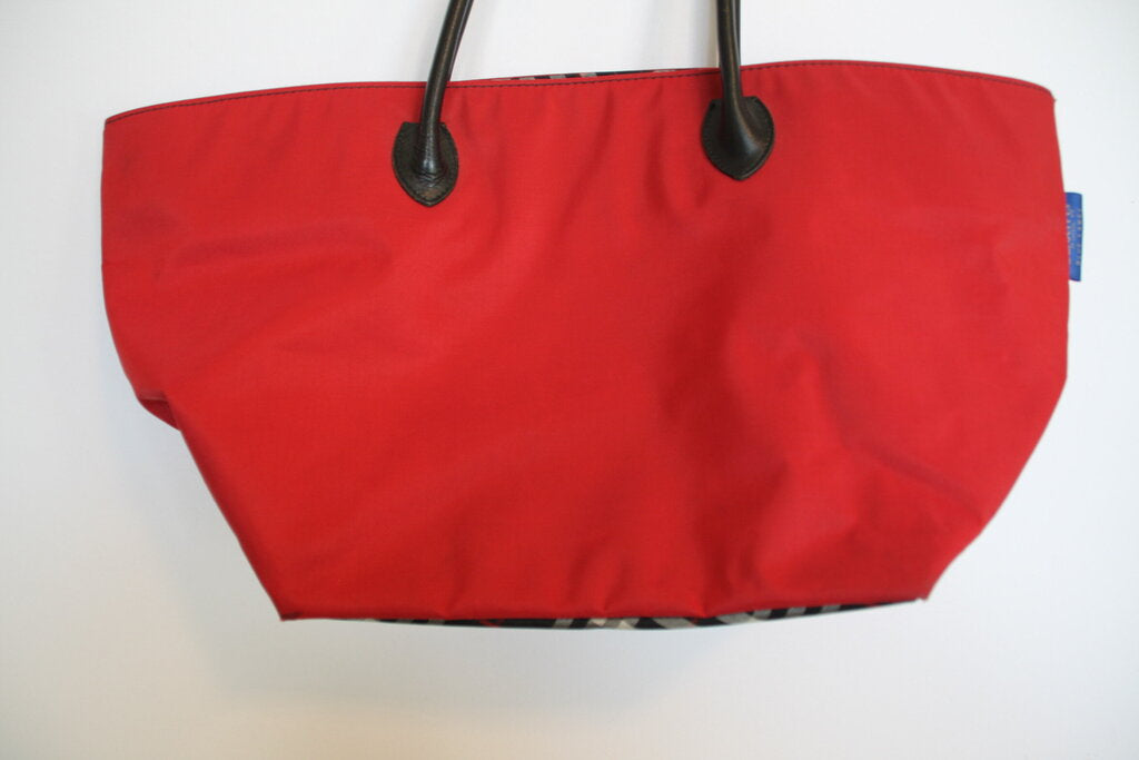 Burberrys Blue Label Red Nylon Tote Bag
