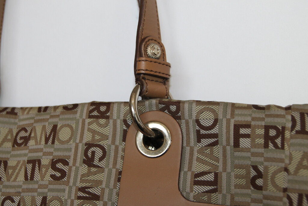 Salvatore Ferragamo Sigaro Canvas Handbag