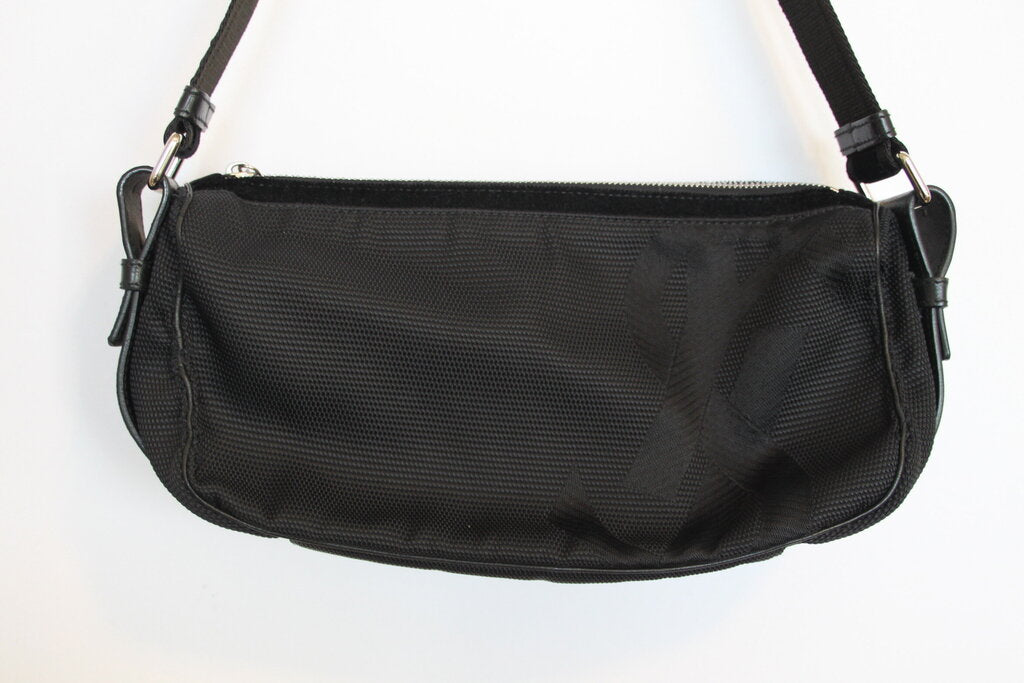 Yves Saint Laurent Black Nylon Canvas Shoulder Bag