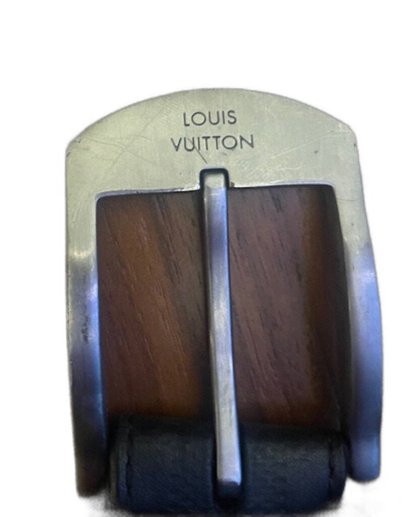 Louis Vuitton Damier Black Leather Belt - 95/38