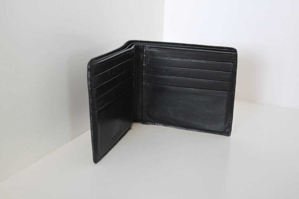 Bottega Veneta Intrecciato Black Leather Bi-Fold Wallet