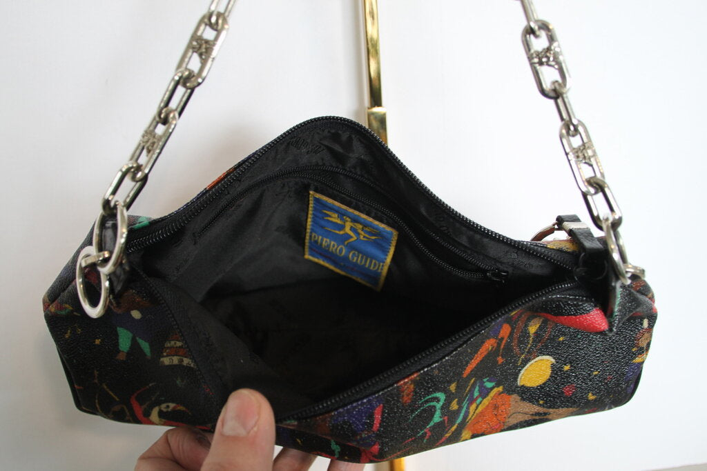Piero Guidi Magic Circus Multi Coated Canvas Shoulder Bag