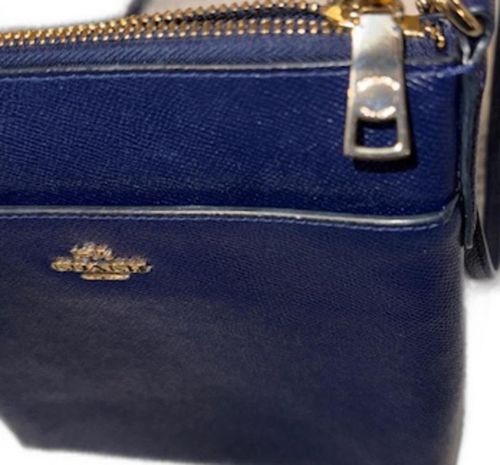 Coach Kitt Messenger Deep Blue Crossgrain Leather Crossbody Bag